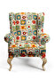Patchwork Patterned Digital Looking Carpet Flooring Fabric. Sturdy Fabric with Cotton Lining - 2
