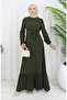 Skirt Ruffle Belted Dress 4103-03 Khaki