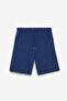 Matsen Men's Relaxed Navy Blue Shorts with Elastic Waist and Side and Back Pockets