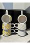 Handmade 6-Piece Daisy Patterned Ceramic Mug - 4