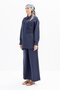 Indigo-Embroidery Detailed Linen Trousers Suit - 3