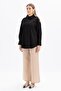 Black-Floral Embroidered Lycra Poplin Shirt - 3
