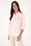 Women's Powder Pink Long Sleeve Basic Shirt 50298103-VR042