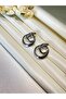 Women's Silver Color Nested Circle Earrings Model Luxury Trend - 6
