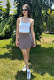 Shorts Skirt-Mink - 5