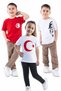 Turkish Flag Ataturk Printed T-Shirt (Price for 3 Pieces) 4-14 Years Girls-Boys