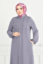 Rib Detail Stoned Ferace 355Dvl897-M Light Gray - 4