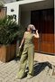 Linen Fabric One Shoulder Draped Detail Design Blouse Palazzo Wide Leg High Waist Pants Pinterest Suit - 6