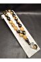 Black Caramel Color Patterned 17-Piece Mascot Powder Amber Prayer Beads
