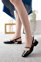 Open Back Square Toe Short Heel Pearl Black Patent Leather Daily Comfortable Ballerina Women's Heeled Shoes