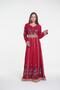 Ladies Printed Jalabiya - Full-Sleeve crepe Dress with belt and All Over Prints