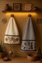 Zahara Stitch. |   Set of 2 African Themed 100% Cotton Hand Towels – Stylish Design with Embroidery and Fringe Detail - 2
