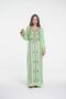 Ladies Printed Jalabiya - Full-Sleeve linen Dress with belt and All Prints - 3