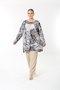Women's Summer Long Sleeve Plus Size Tunic - 2