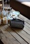 Women's Silver Stone Cylinder Form Chain Shoulder Bag