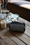 Women's Silver Stone Cylinder Form Chain Shoulder Bag - 2