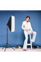 Studio Photography Lighting Kit with 2pcs 380W 3 Colors Remote LED Bulbs,SoftBoxes and Carry Bag - 8