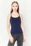 Women Sportswear Fit Sleeveless Padded Training Top, Navy