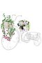Plant Stand Bicycle Shape Vintage Style Metal