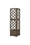 Corner Trellis Planter Grey 40x40x150 cm Solid Fir Wood - 2
