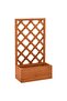 Garden Trellis Planter Orange 50x25x90 cm Solid Firwood