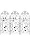 Plant Climbing Racks 3 pcs Black 40x100 cm Iron