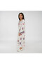 Fairy Magic Print Kids Jalabiya - White Maxi with V-Neck and Stone Embellishments - 4