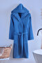 Talu Unisex Hooded Bathrobe, 100% Cotton, Durable, Quick Drying, Soft Comfort - 5