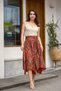 V-Neck Thin Strap Cream Blouse - 5