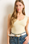 Women's Yellow V-Neck Lace Garnish Bow Stretchy Blouse Blz-19003037