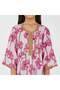 Floral Kids Jalabiya – Pink Printed Maxi with 3/4 Sleeves and Lace Detailing. - 6