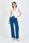 White V-Neck Button Detailed Sleeveless Blouse 018 - 6