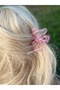 Cute Transparent Bone Crystal Stone Teddy Bear Clothespin Buckle Bear Clip Pink - 3