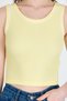 Yellow Stripe Detailed Knitted Crop Tank Top 1049 - 4
