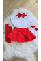 Girl's Back Heart Detailed Red Heart Set - 2