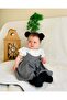 Baby Girl Houndstooth Patterned Angel Wing Dress - 6