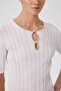 Ecru Window Detailed Pearl Women's Sweater - 4