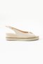 Women's Genuine Leather Wedge Heeled Shoes Cream - 2