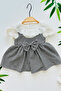 Baby Girl Houndstooth Patterned Angel Wing Dress