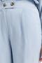 Blue-Trousers with Elastic Waist and Pockets - 5