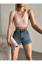 Women's Powder Round Neck Zero Sleeve Viscose Elasthane Camisole Crop - 4