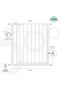 Auto Baby Safety Gate Tiny Gate with Safety Lines - Standard Size, Easy Installation - White Design - Perfect for Baby Moms: Durable, Multiple Use & Enhanced Security-74.5 86 cm - 2