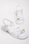 Women's White Gold Ring Detailed Daily Sandals - 2