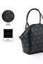Monogram Printed Black Shk132 Faux Leather, Zippered Single Compartment, Snap Detail, Strap Hand and Cross - 5