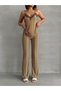 Women's Patterned Lace Tank Top Wide Leg Elastic Waist Pants Set - 7