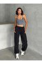 Women's Smoked Scuba Fabric Front Back (V-Neck) Crop Top with Rope Strap - 6