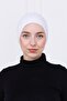 Practical Tube Bonnet White Snap-On - Non-Slip Front Seamless Women's Hijab Ready Underwear Bonnet - 3
