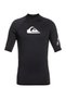 All Time Uv Protection Short Sleeve Children's Swimsuit Eqbwr03212-Black