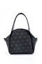 Monogram Printed Black Shk132 Faux Leather, Zippered Single Compartment, Snap Detail, Strap Hand and Cross - 3