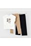 Girl's 3-Piece Set - Cream - 3
